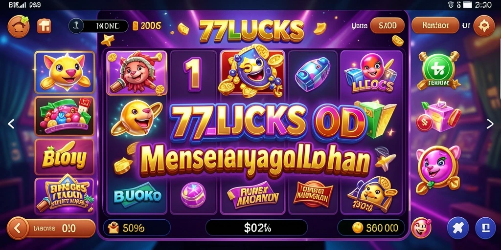Tangkapan layar menampilkan gameplay mendebarkan dari 77LUCKS.