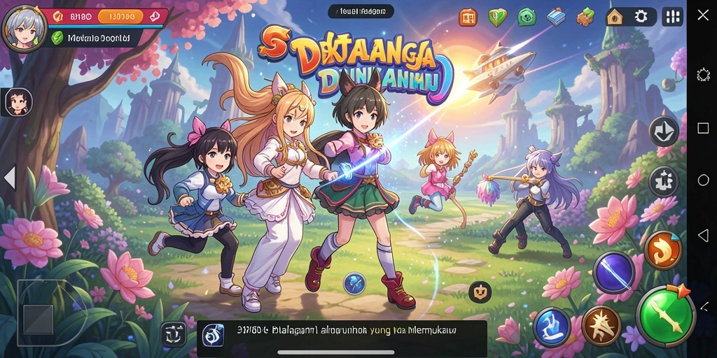 Screenshot utama 8180 menampilkan aksi seru dalam dunia anime.