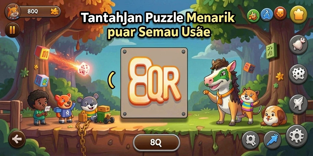 Gameplay 8QR yang menantang dan memuaskan.