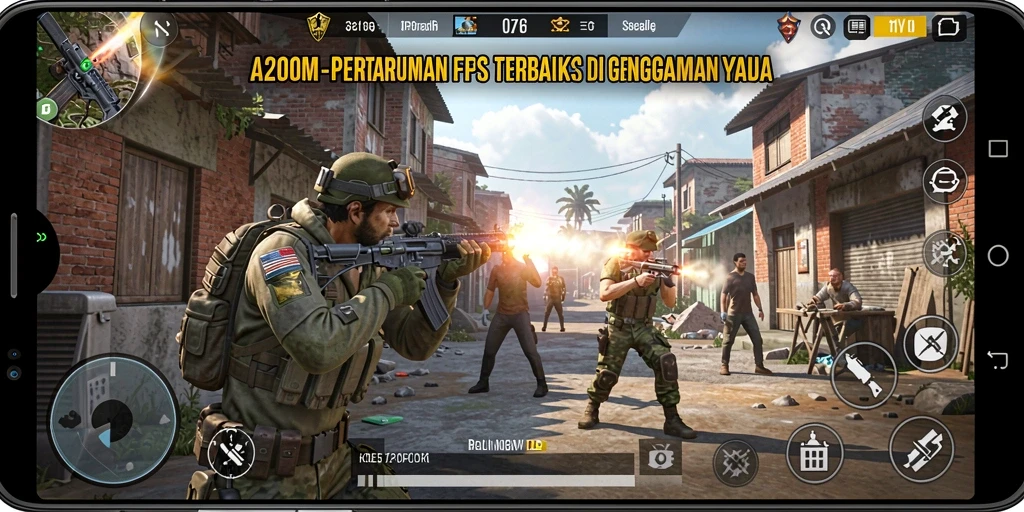 Gameplay A200M yang penuh aksi dan adrenalin tinggi.