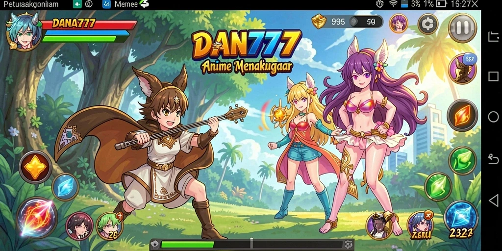 Gameplay seru dengan karakter Anime yang beragam dan interaktif.