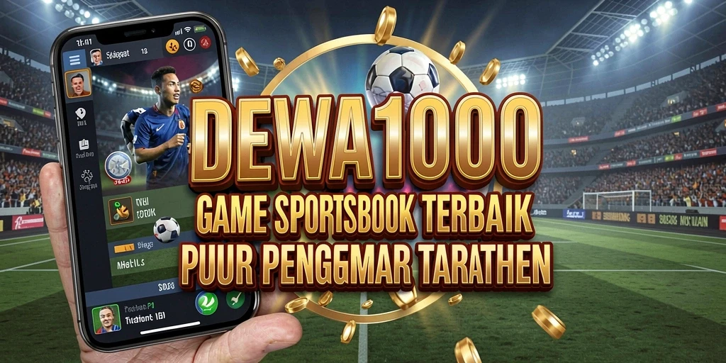 Tampilan utama DEWA1000 menampilkan berbagai pilihan taruhan olahraga.