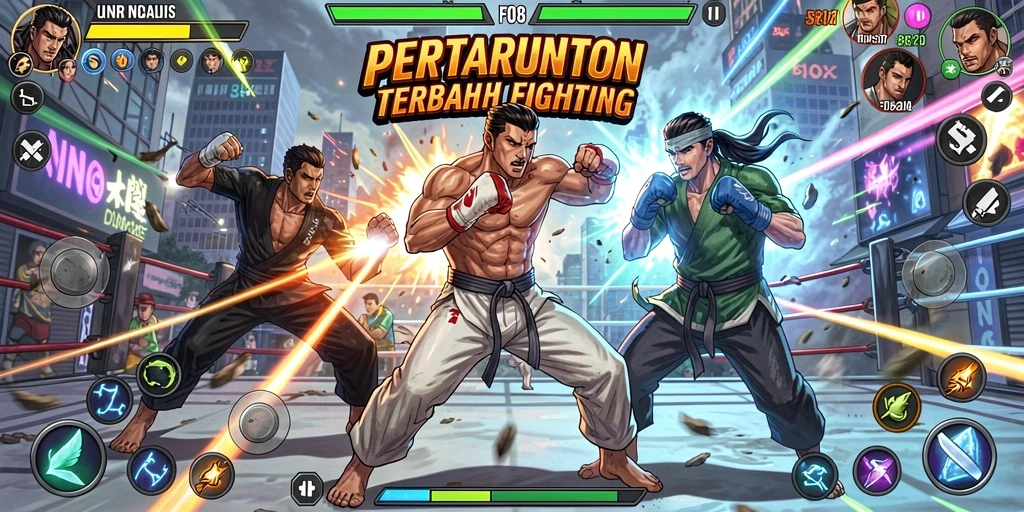 Gameplay F08 yang intens dengan aksi pertarungan yang memukau.