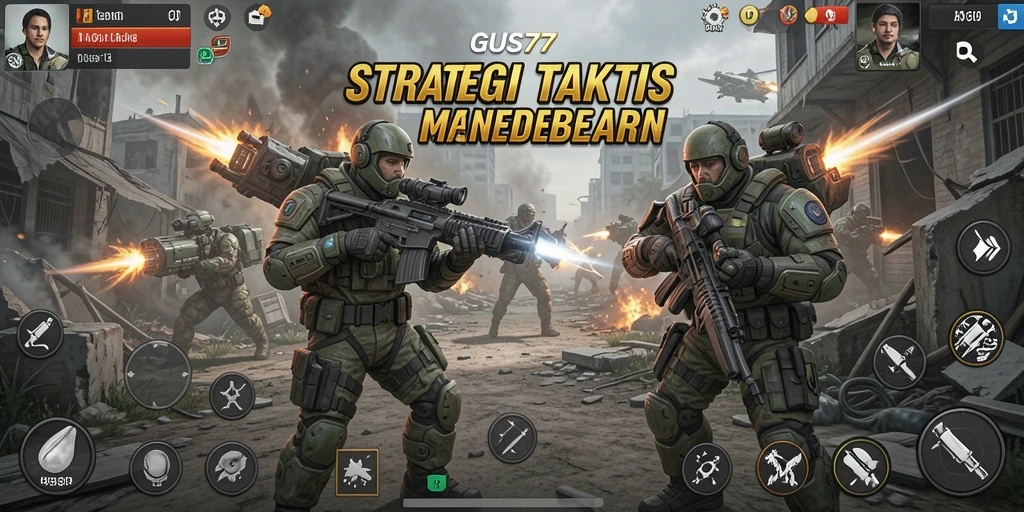 Tangkapan layar GUS77 menampilkan momen strategi dalam pertempuran epik.