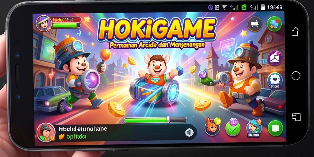 Tampilan gameplay HOKIGAME yang menegangkan dan penuh warna.