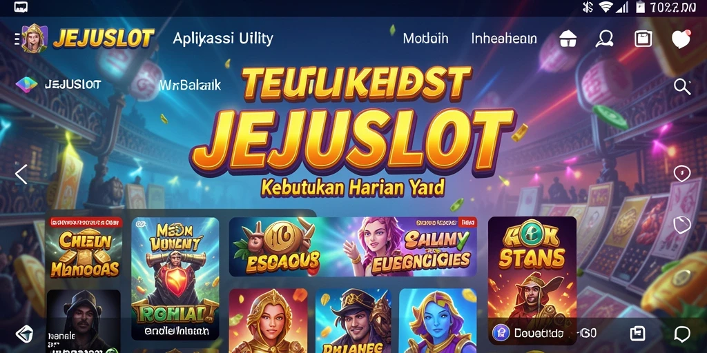 Tampilan antarmuka JEJUSLOT yang bersih dan user-friendly.