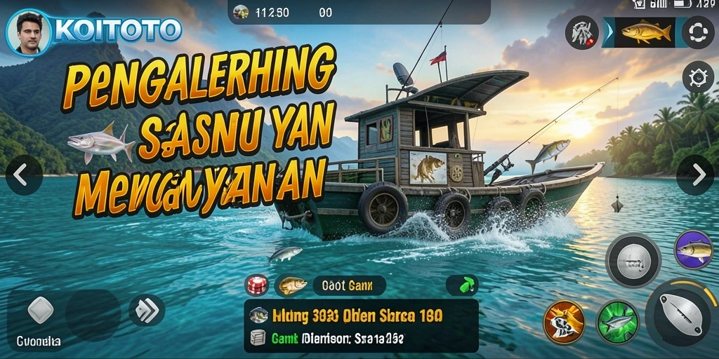 Tampilan luar biasa dari gameplay memancing di KOITOTO.
