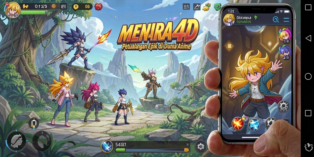Tampilan menarik dari gameplay MENARA4D yang penuh aksi.