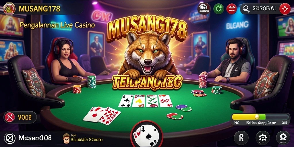 Tampilan menarik dari gameplay Live Casino di MUSANG178.