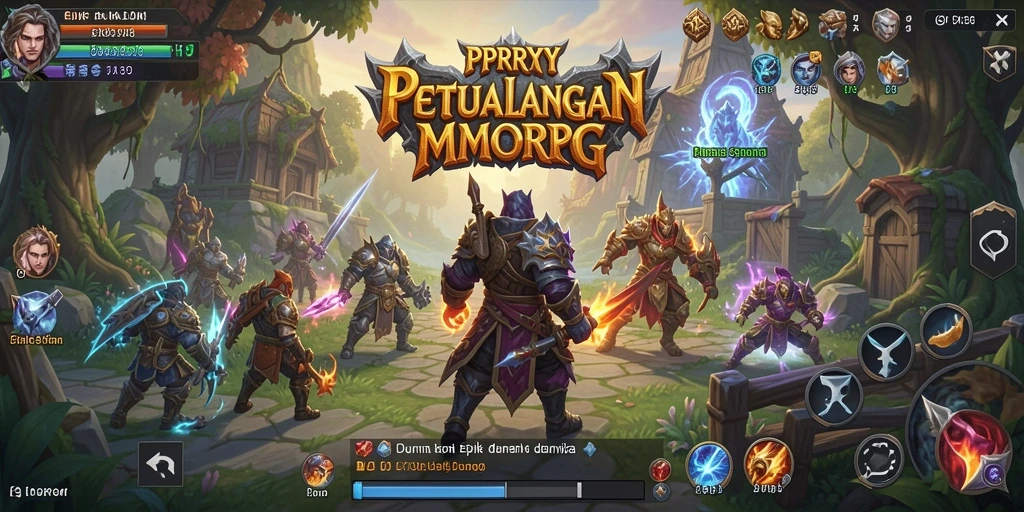 Tampilan gameplay PPRRYY yang seru dan interaktif dalam dunia MMORPG.