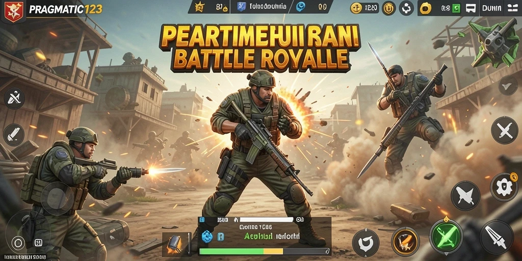 Tampilan gameplay seru dan mendebarkan di PRAGMATIC123 Battle Royale.