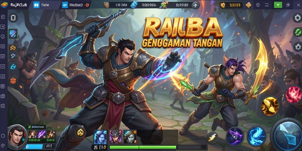 Tampilan menarik dari gameplay seru RAJACLUB yang menunjukkan aksi pertarungan di arena.