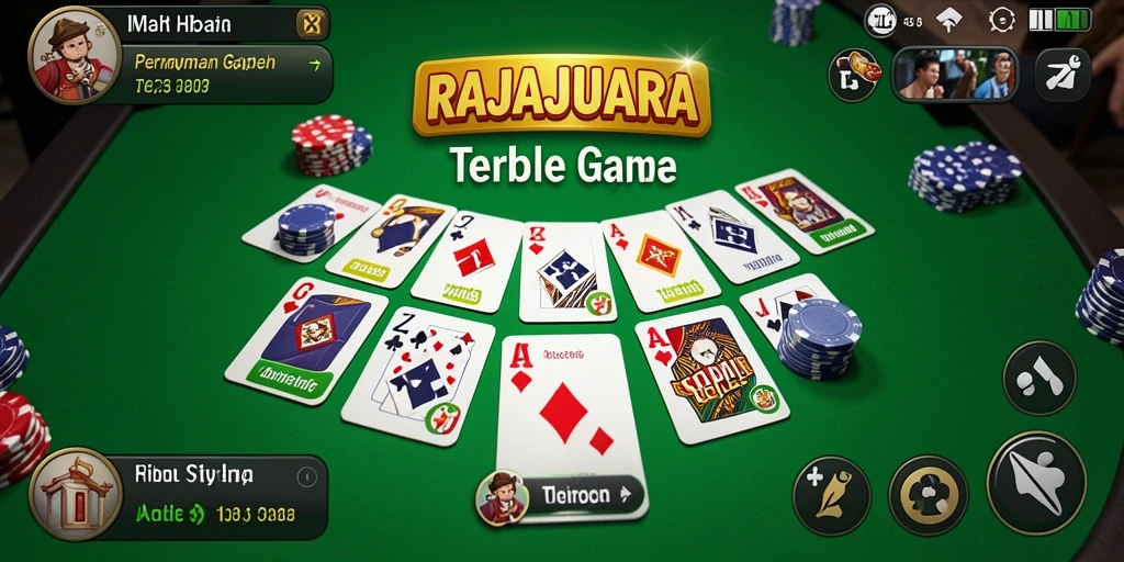 Screenshot RAJAJUARA yang menunjukkan gameplay Gaple yang seru dan interaktif.