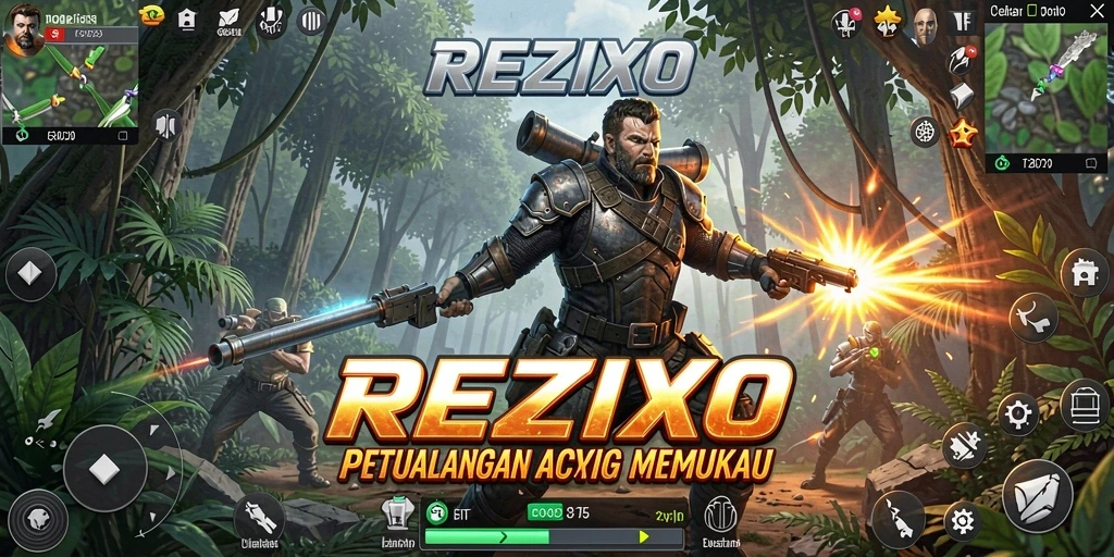 Screenshot gameplay REZIXO yang menampilkan aksi mendebarkan.