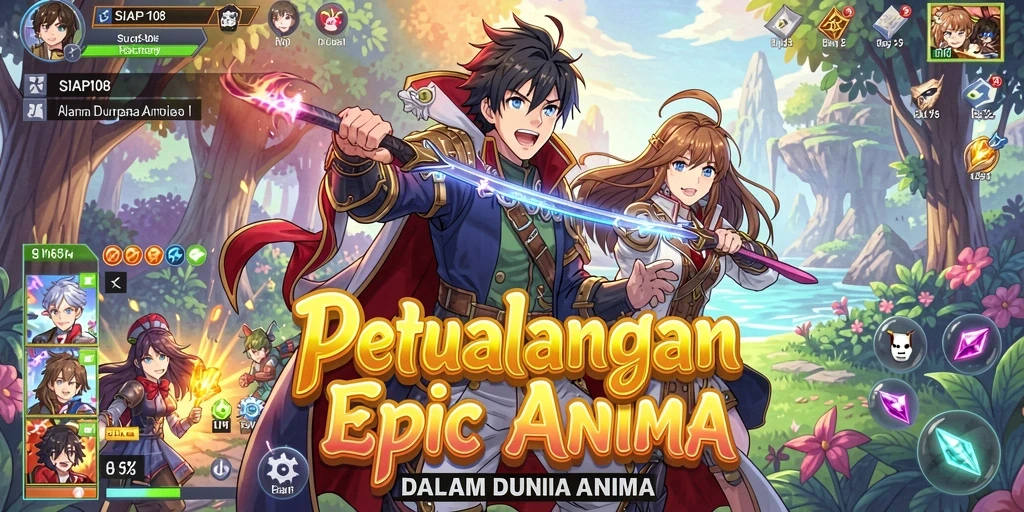 Tampilan gameplay menarik dari SIAP108 dengan karakter Anime beraksi.