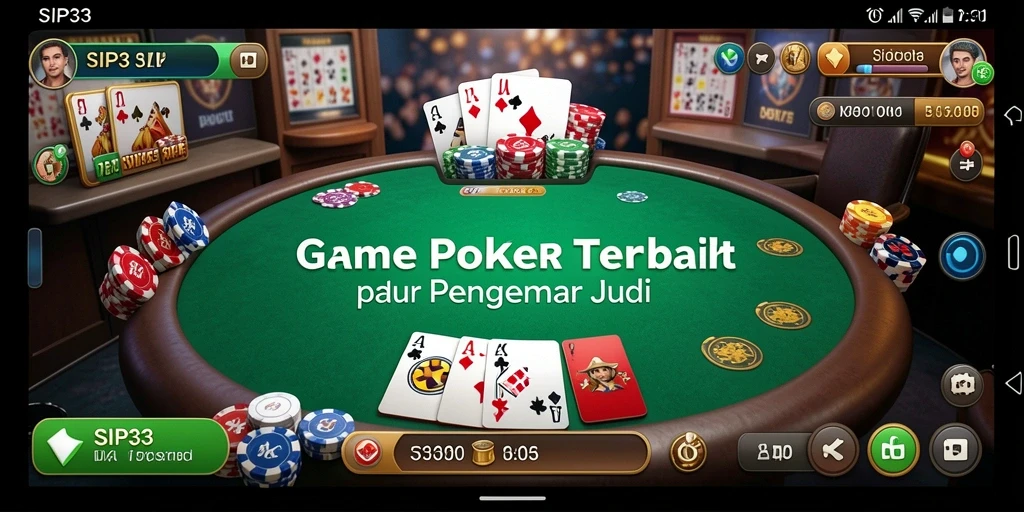 Tangkapan layar SIP33 menampilkan gameplay Poker yang mendebarkan.