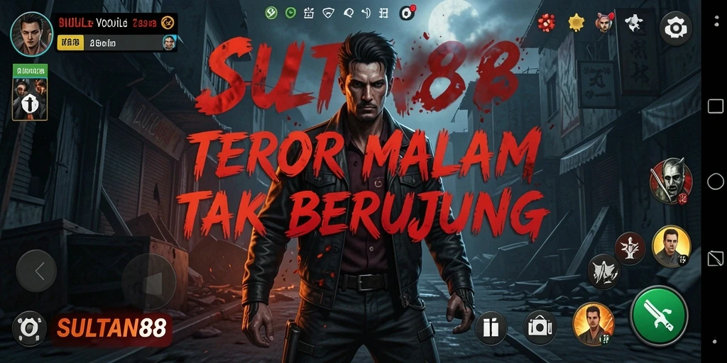 Screenshot gameplay SULTAN88 yang menampilkan suasana menyeramkan saat menjelajahi tempat angker.