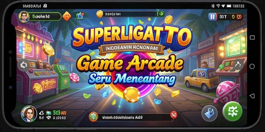 Screenshot SUPERLIGATOTO menampilkan aksi gameplay arcade yang seru dan menghibur.