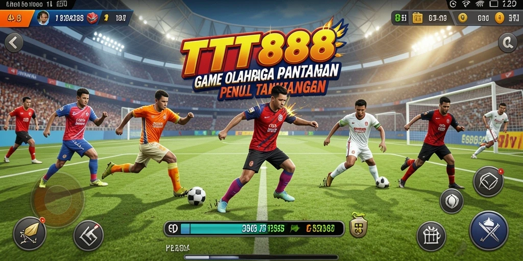 Screenshot gameplay TTT888 menampilkan aksi seru dalam pertandingan olahraga.