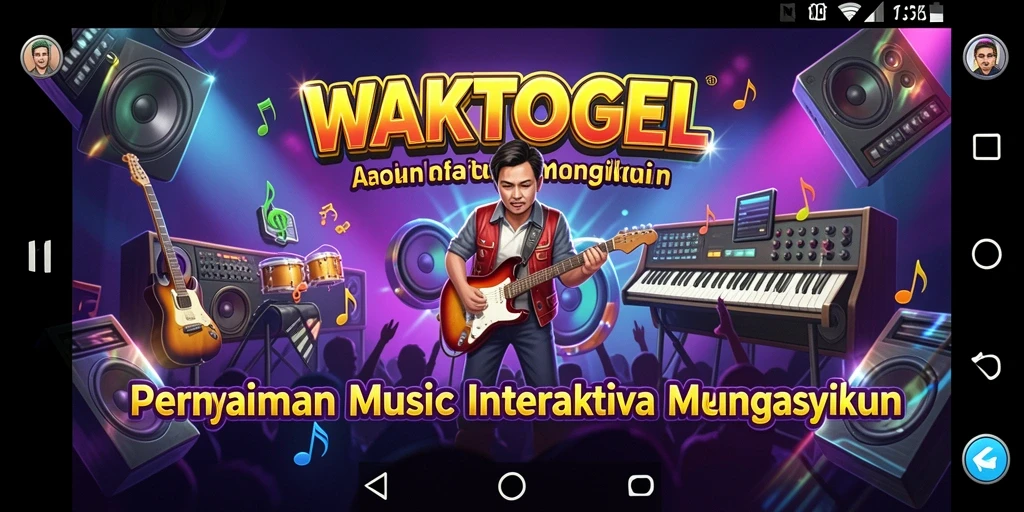 Tampilan gameplay seru di WAKTOGEL dengan tantangan musik.