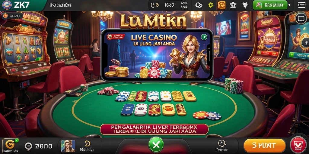 Gameplay Live Casino yang mendebarkan dan interaktif di ZK7.